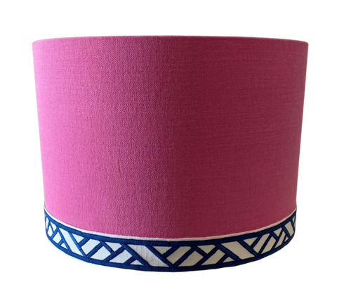 Hot Pink/Bamboo Trellis Lamp Shade