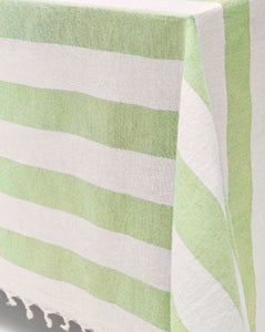 Striped Honeydew Tablecloth