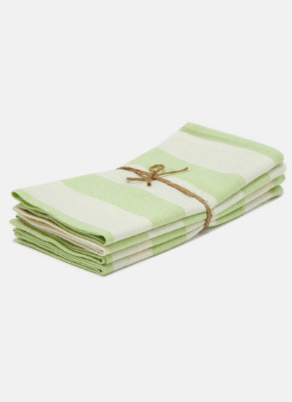 Honeydew Striped Napkin Set