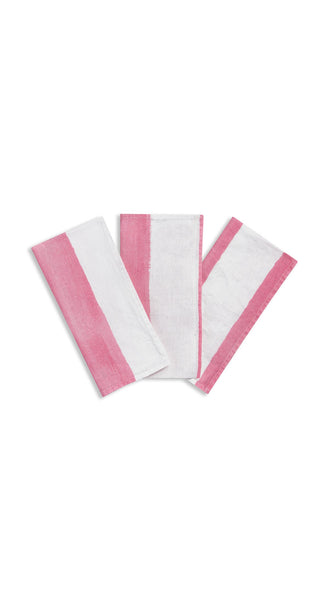 Pink Striped Linen Napkin