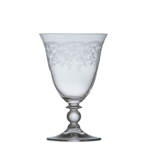 Floral Engraved Wine Glass