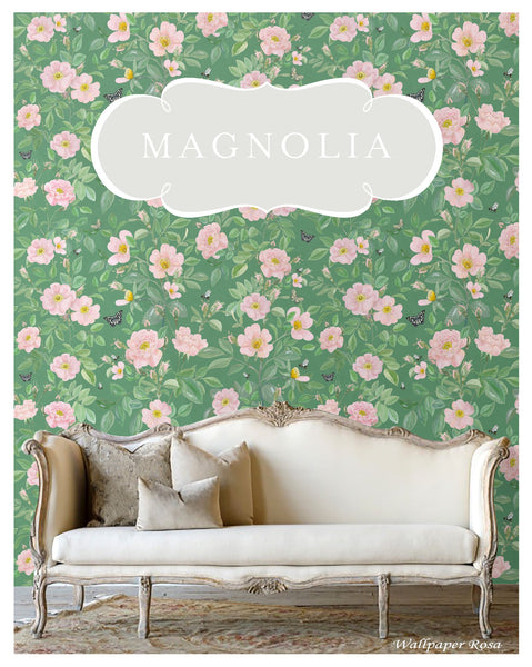 Magnolia Rosa Wallpaper