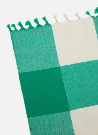 Grande Gingham Emerald Tablecloth