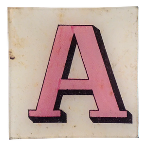 Block Letter 'A' 6" Square Plate