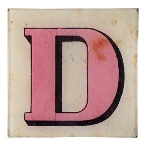 Block Letter 'D' 6" Square Plate