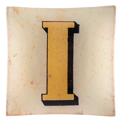 Letter 'I' 6" Square Plate