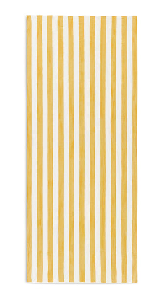 Yellow Striped Linen Tablecloth