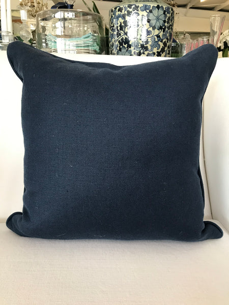 Magnolia Sky Blue/Navy Trellis 55cm x 55cm cushion